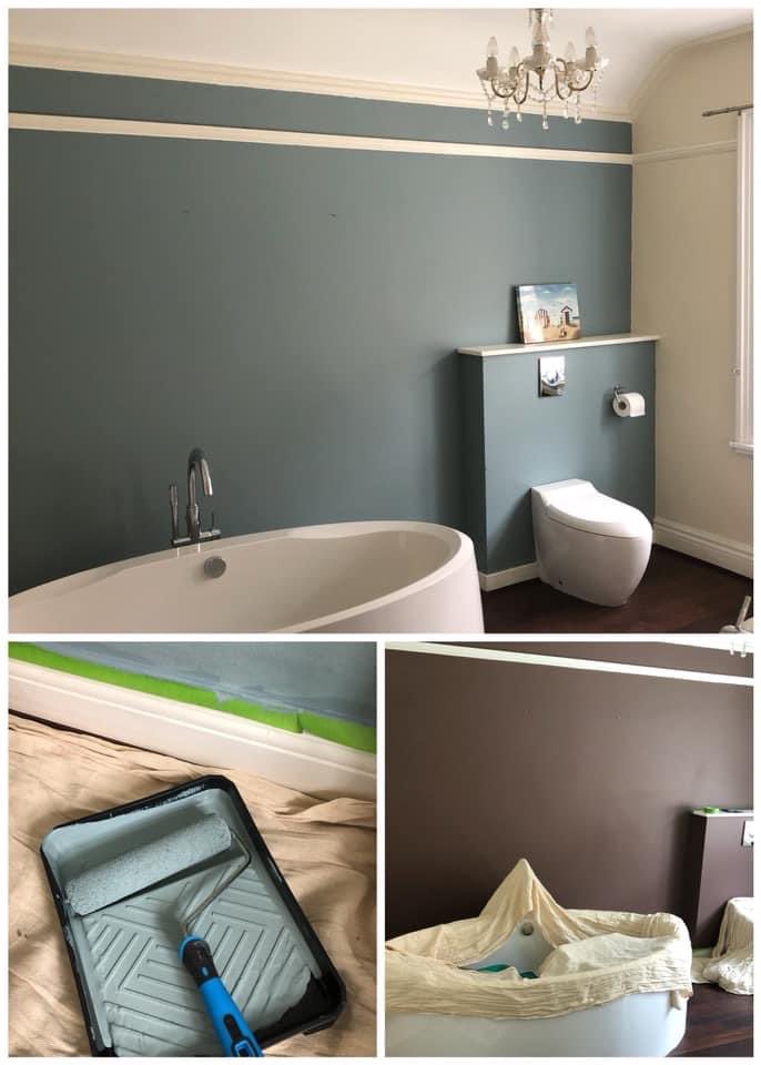 HHolmedale's tweet photo. Two years ago and one of the first things I did was paint the bathroom wall in #ovalroomblue Canโt believe weโve been here two years already...
#throwbackthursday
#homestyling #homeaccounts #beautifulhomesfeature #interioraccounts #darkinteriors #bathroom https://t.co/2ajQLDaMtV