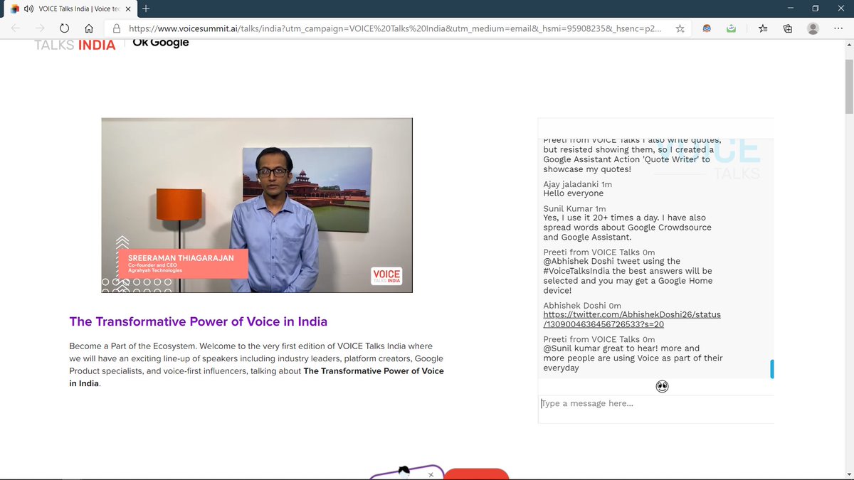 AbhishekDoshi26's tweet image. That&apos;s a really interactive session!! #VoiceTalksIndia