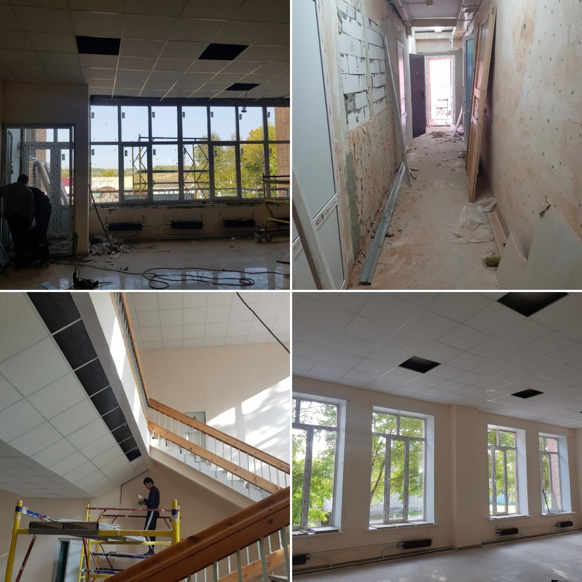 📣Продолжаем рассказывать о ходе ремонта районного Дома Культуры, который осуществляется в рамках нацпроекта "Культура". Сейчас ремонт продолжается в холле на втором этаже, в фойе на первом этаже. Старые деревянные окна заменены на пластиковые. 

#Ульяново40 #нацпроект40