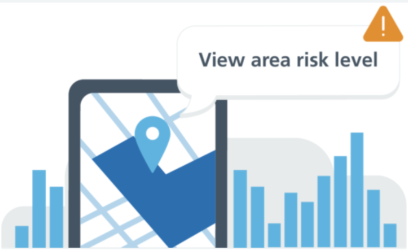 Local risk scores: Using the postcode district (the first half of the postcode) that you give the app — the only info it has about you — it shows you the COVID-19 risk score for your area. This lets you plan to keep yourself safe. @NHSCOVID19app3/