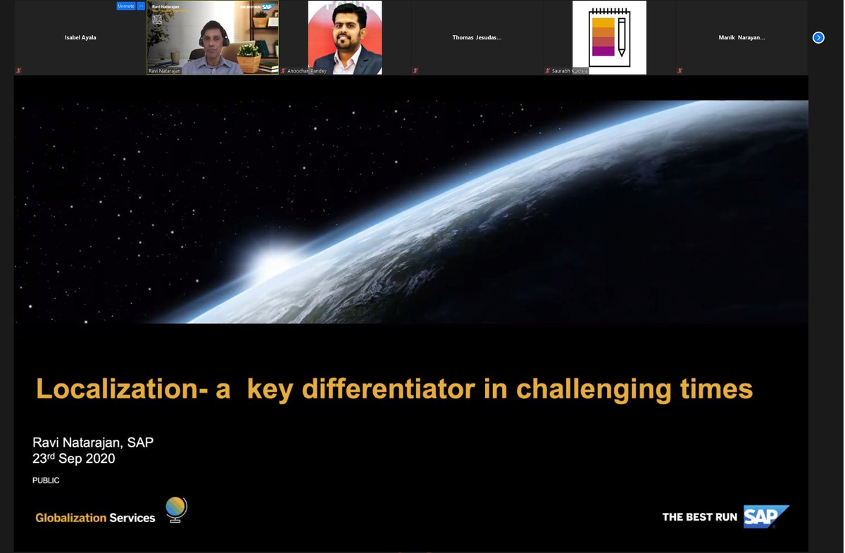 Great turnout at SAP India Localization Virtual Forum!. A true reflection of the great relationship we share with our customers!
<a href="/stefansteinle/">Stefan Steinle</a> <a href="/itsAnoochan/">Anoochan Pandey</a> <a href="/MichaelDepner/">Michael Depner</a> <a href="/martinprinz/">Martin Prinz</a> <a href="/isabelayala/">isabel ayala</a> <a href="/vasavikishore/">vasavi kishore</a> <a href="/JihaoYang/">Yang Jihao</a> <a href="/ThomasJesudasan/">Thomas Jesudasan</a> <a href="/maniksaha/">Manik N. Saha</a>