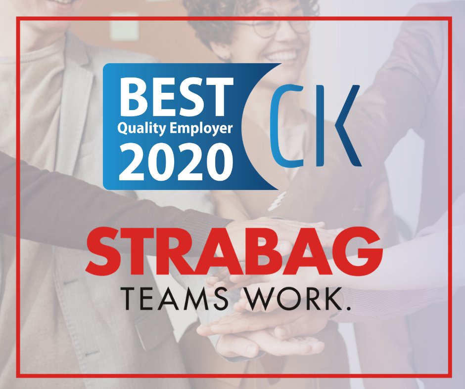 CBCK_'s tweet photo. Strabag Polska otrzymało tytuł BEST QUALITY EMPLOYER 2020🏆 STRABAG wyróżniono między innymi za tworzenie wyjątkowych warunków pracy i dobrze przemyślany system zarządzania wynikami.Ważnym filarem polityki personalnej firmy jest wsparcie rozwoju pracowników👏👏👏 https://t.co/c3zIDaH3Vp