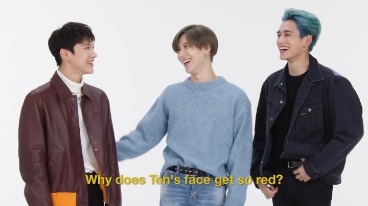 luten face to face and smell each other breaths like inch away from kissing lol. and ten got so red, im sure taemin notice something going on with these two. the way they looking at each other when taemin mentioned it 