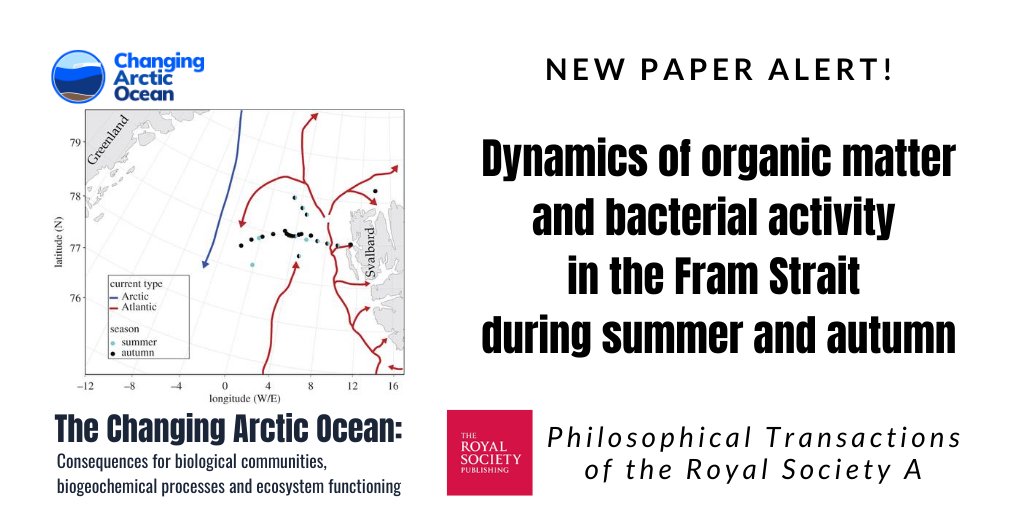NERC_CAO's tweet photo. #NewPaper by @arctic_anabel & coauthors in #PhilTransA @RSocPublishing "Changing Arctic Ocean" issue
🌊Dynamics of organic matter and bacterial activity in the Fram Strait
👉https://t.co/0kFn3MrrfI
@NERCscience #UKinArctic #MicroARC @GEOMAR_en @BMBF_Bund #ArktisImWandel https://t.co/U4JltTLl4y