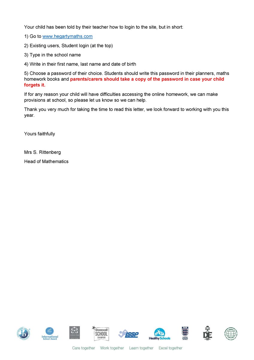 dixons_ba's tweet photo. A letter from our Maths Faculty leader Mrs. Rittenberg about access to Hegarty Maths Home Learning Program. #blendedlearning https://t.co/NWPdeQhyDs