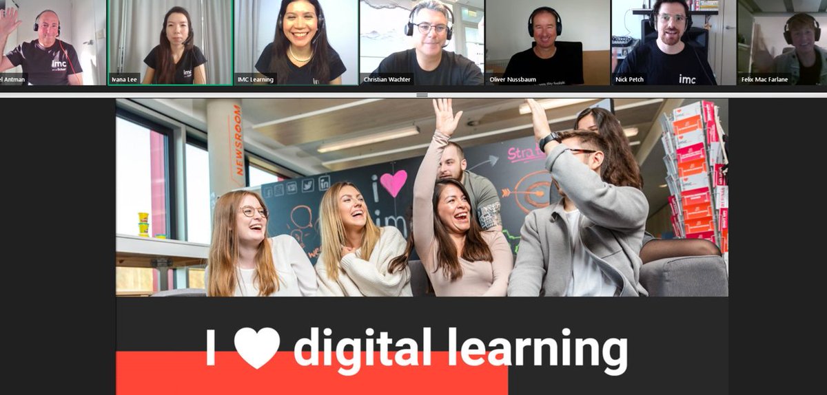 imc_learning's tweet photo. Already time to say goodbye from our #learningconnect event Vol. 2. Thanks to all the participants and the imc crew for sharing #elearning trends and insights.
See you soon, take care and stay safe ❤️ #weempower https://t.co/qaT27KJ5a8