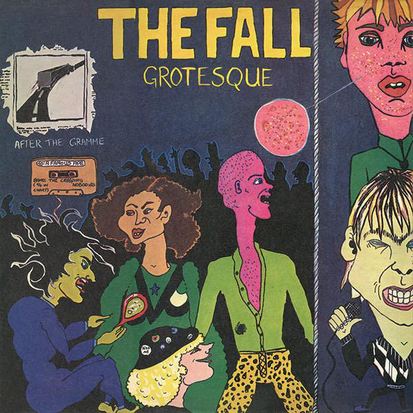 building on the momentum of those two singles, the fall released their best album yet, GROTESQUE (AFTER THE GRAMME), a few months later in november 1980. MES described the record’s music as “country ‘n’ northern”; its album cover was drawn by his sister suzanne