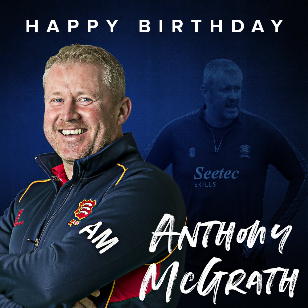 Essex Cricket (@EssexCricket) on Twitter photo 2020-10-06 08:45:00 π Happy Birthday to Essex Head Coach Anthony McGrath, who turns 4β£5β£ today π We hope you have a great day Mags π₯³ π Happy Birthday to Essex Head Coach Anthony McGrath, who turns 4β£5β£ today π We hope you have a great day Mags π₯³