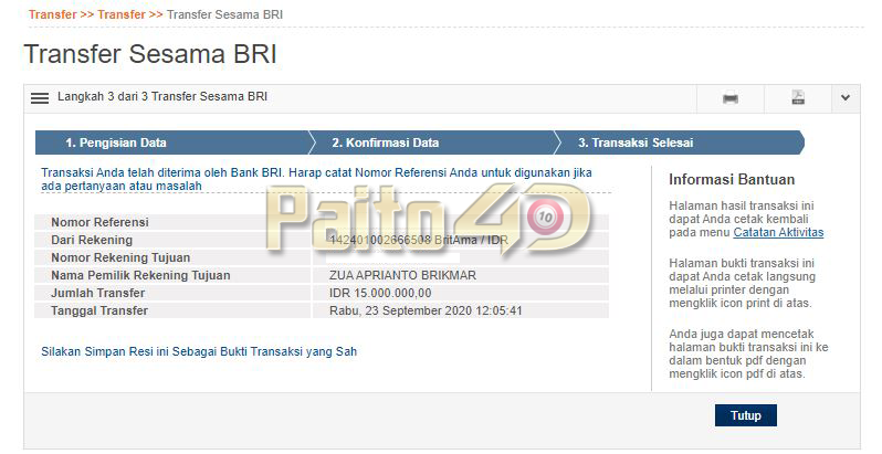 BERITAMENARIK3's tweet photo. bukti kemenangan togel member Paito4D tanggal 23 september 2020 dengan jumlah nominal yang besar dan langsung dibayarkan hanya di situs bandar togel terpercaya Paito4D 
https://t.co/pBJLJZFyLO

#togelonline #togelhariini #togeljitu #BandarTogelTerpercaya #bandartogelonline https://t.co/Ll1pU1kbCV
