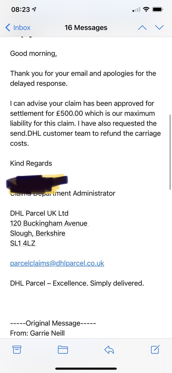 NeillGarrie's tweet photo. @dhlexpressuk @DHLParcelUK worst experience I have ever had from any company. Quick summary: Send a expensive guitar, never arrived at the depot, was stolen by the driver. DHL refused to release CCTV to police. Went to claim still zero response #crimewatch #edinburgheveingnews https://t.co/7vwmRbDOX8