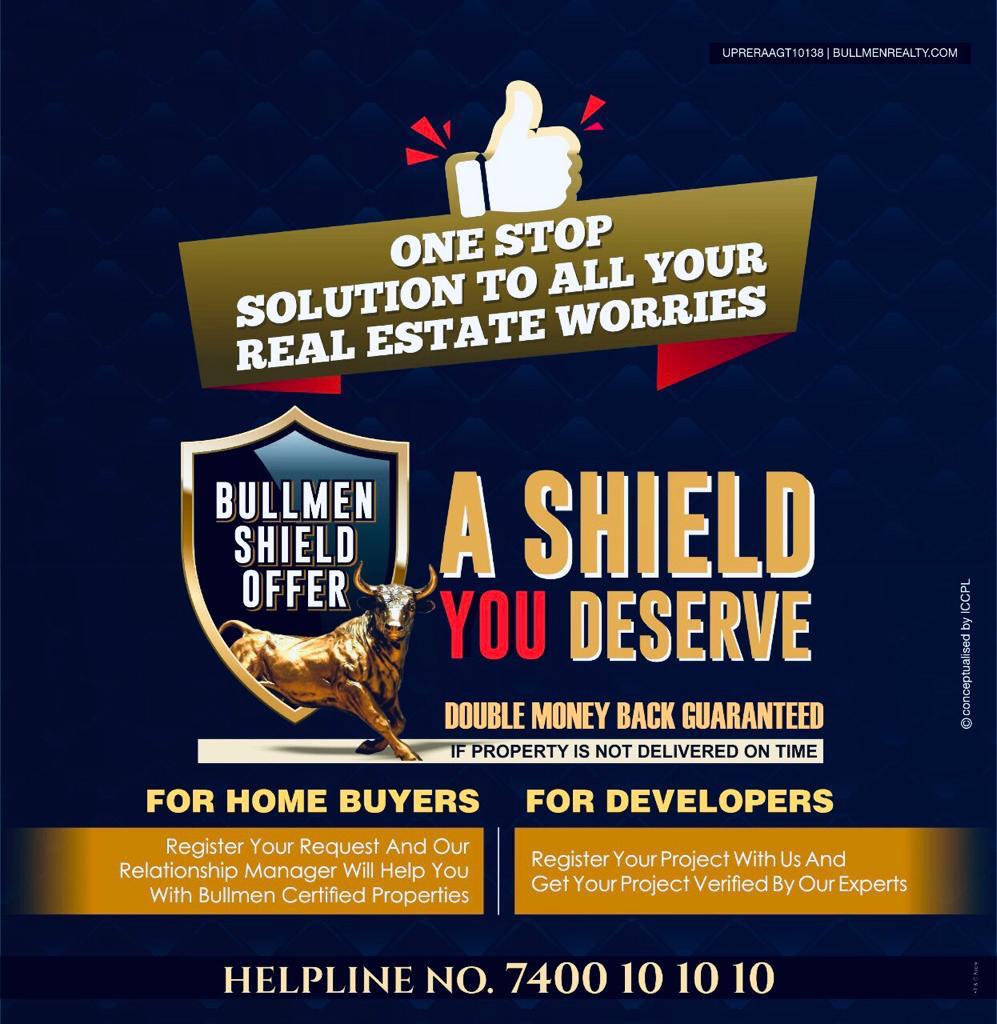 All your real estate worries & queries would come to an end with the first & greatest #realtyshield by Bullmen Realty - #BullmenShieldOffer.
Double money back guaranteed if the property is not delivered timely.
#RealEstateGuidance #Investment #BullmenRealty #RealEstate