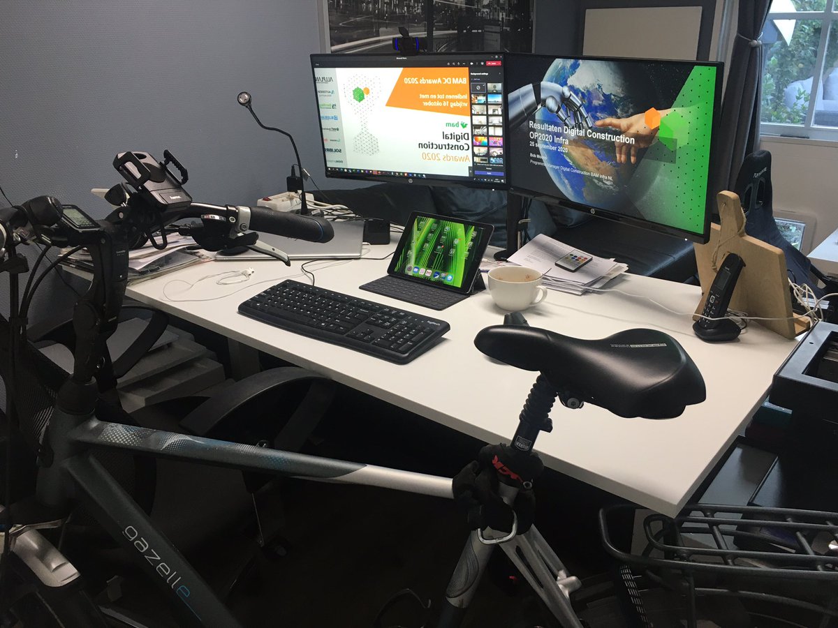 Op de #fietsnaarjewerkdag was het vanmorgen een korte rit naar de thuiswerkplek in plaats van naar kantoor bij @BAMInfra_nl