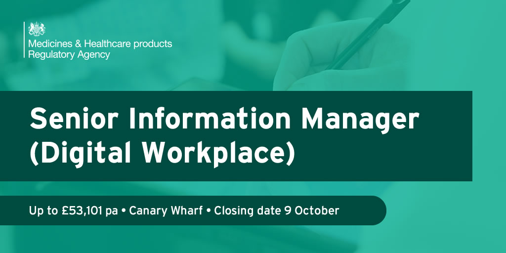 Looking for a new opportunity? Join our Data, Knowledge &amp; Information Management team! 

Learn more: ow.ly/j81p50BzLey