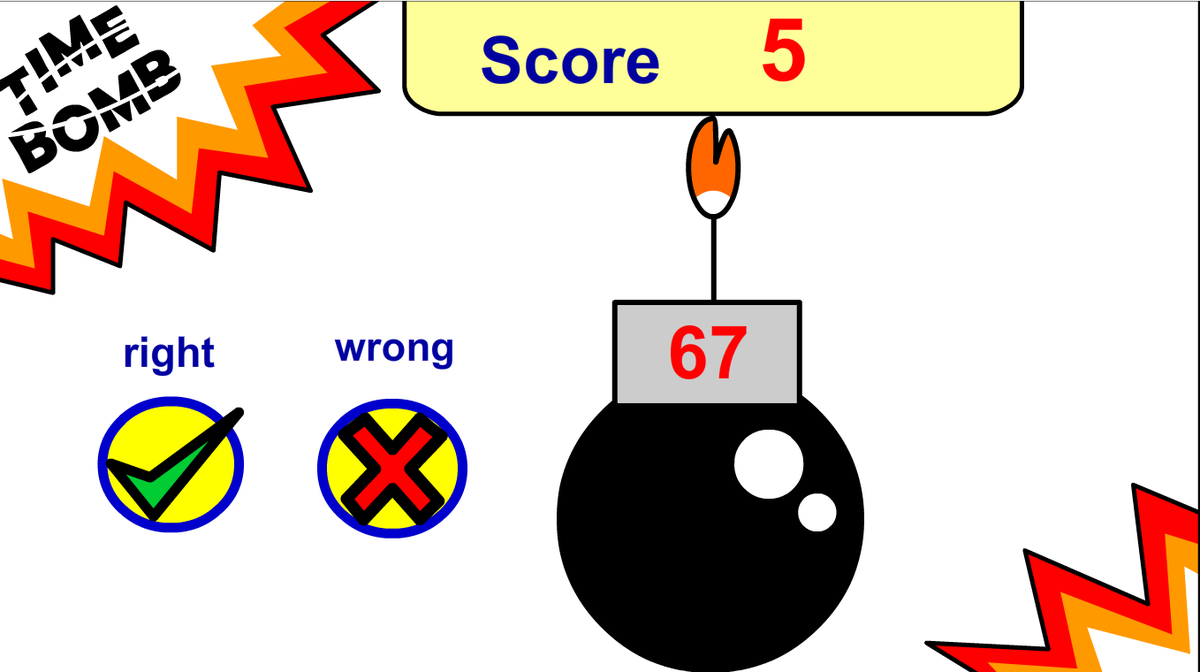 GriffyHEE's tweet photo. In Time Bomb, students must answer as many questions as they can before the bomb goes boom!  Choose from several different time limits and whether there's a penalty for answering incorrectly.  Great for online or offline.  Download it and more here: https://t.co/eO01eCzyvq https://t.co/N8zOnuua5o