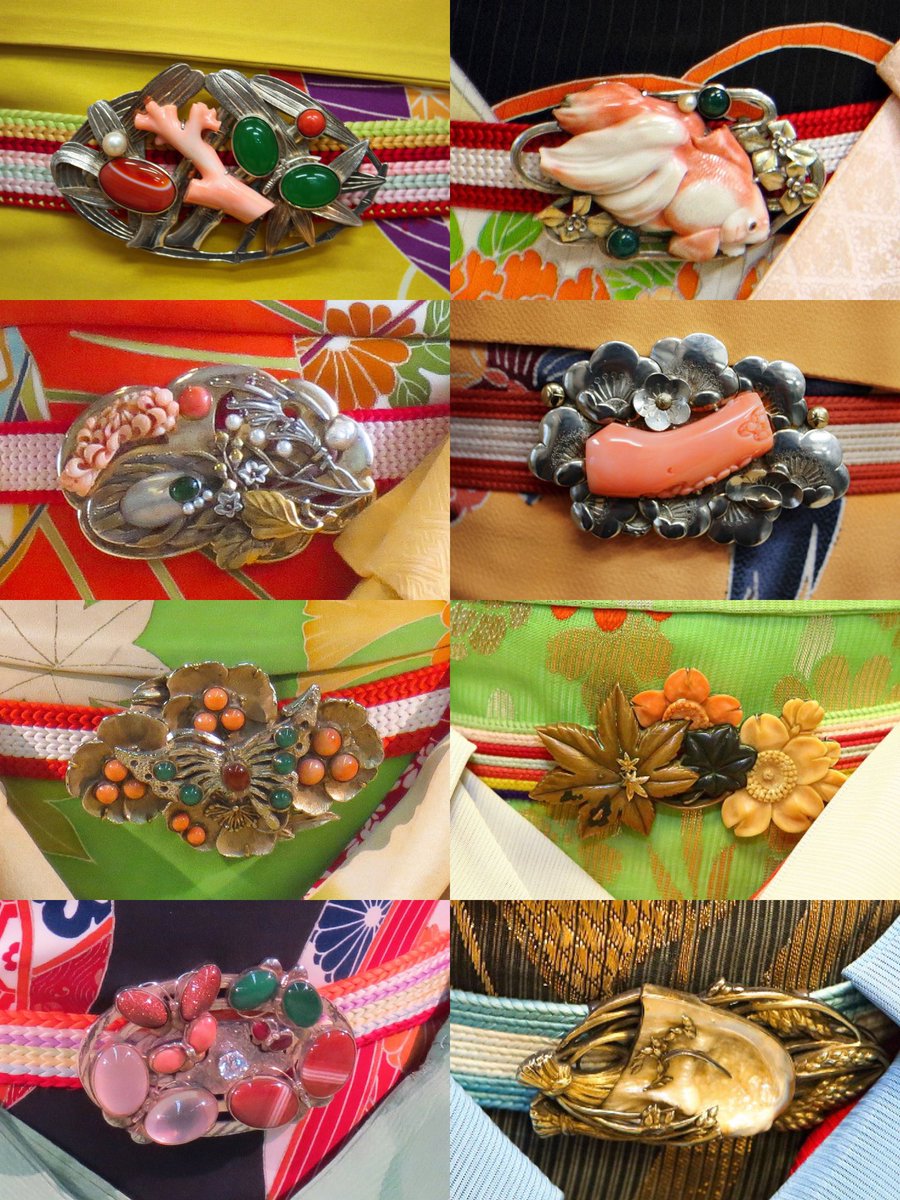 舞妓翡翠ぽっちりみたい帯留玉工芸品