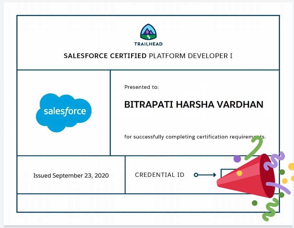 BITRAPATI HARSHA VARDHAN. (@bitrapati) on Twitter photo Certified Salesforce Platform Developer1
Thanks to@salesforce <a href="/trailhead/">Trailhead</a> <a href="/dazeworks/">Dazeworks</a> <a href="/kiranmutturu/">Kiran</a> <a href="/Bhanz19/">Bhanu Dasgupta</a> <a href="/ManaswiPauskar/">Manaswi Pauskar</a> <a href="/mylapilli_raghu/">Mylapilli Raghu</a> <a href="/Pavanku29453779/">Pavan kumar</a> <a href="/HemanthChitrada/">Hemanth Krishna Chitrada</a> <a href="/MohammedPayaz/">payaz mohammed</a> <a href="/sasidhar_sasi_9/">SASIDHAR YEDUVAKA</a> <a href="/abhishikth1999/">Abhishikth Reddy</a> <a href="/Vamsi1417/">VamSi KanuRi</a> <a href="/Sesha__/">Thamalalla Venkata Seshagiri Rao #VCGF20</a> <a href="/MadhurDixit12/">Madhur Dixit</a> <a href="/TheWalters954/">Walters954</a> Certified Salesforce Platform Developer1
Thanks to@salesforce <a href="/trailhead/">Trailhead</a> <a href="/dazeworks/">Dazeworks</a> <a href="/kiranmutturu/">Kiran</a> <a href="/Bhanz19/">Bhanu Dasgupta</a> <a href="/ManaswiPauskar/">Manaswi Pauskar</a> <a href="/mylapilli_raghu/">Mylapilli Raghu</a> <a href="/Pavanku29453779/">Pavan kumar</a> <a href="/HemanthChitrada/">Hemanth Krishna Chitrada</a> <a href="/MohammedPayaz/">payaz mohammed</a> <a href="/sasidhar_sasi_9/">SASIDHAR YEDUVAKA</a> <a href="/abhishikth1999/">Abhishikth Reddy</a> <a href="/Vamsi1417/">VamSi KanuRi</a> <a href="/Sesha__/">Thamalalla Venkata Seshagiri Rao #VCGF20</a> <a href="/MadhurDixit12/">Madhur Dixit</a> <a href="/TheWalters954/">Walters954</a>