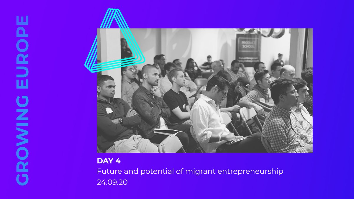 #GrowingEurope - day 4: The future of #migrant entrepreneurship in #Europe. Join today's discussions on collaboration in the #COVID19 era, shifting narratives on migrant #entrepreneurship and opportunities for female migrants.

Register here: bit.ly/3hXA4ko 

@MUPnetwork