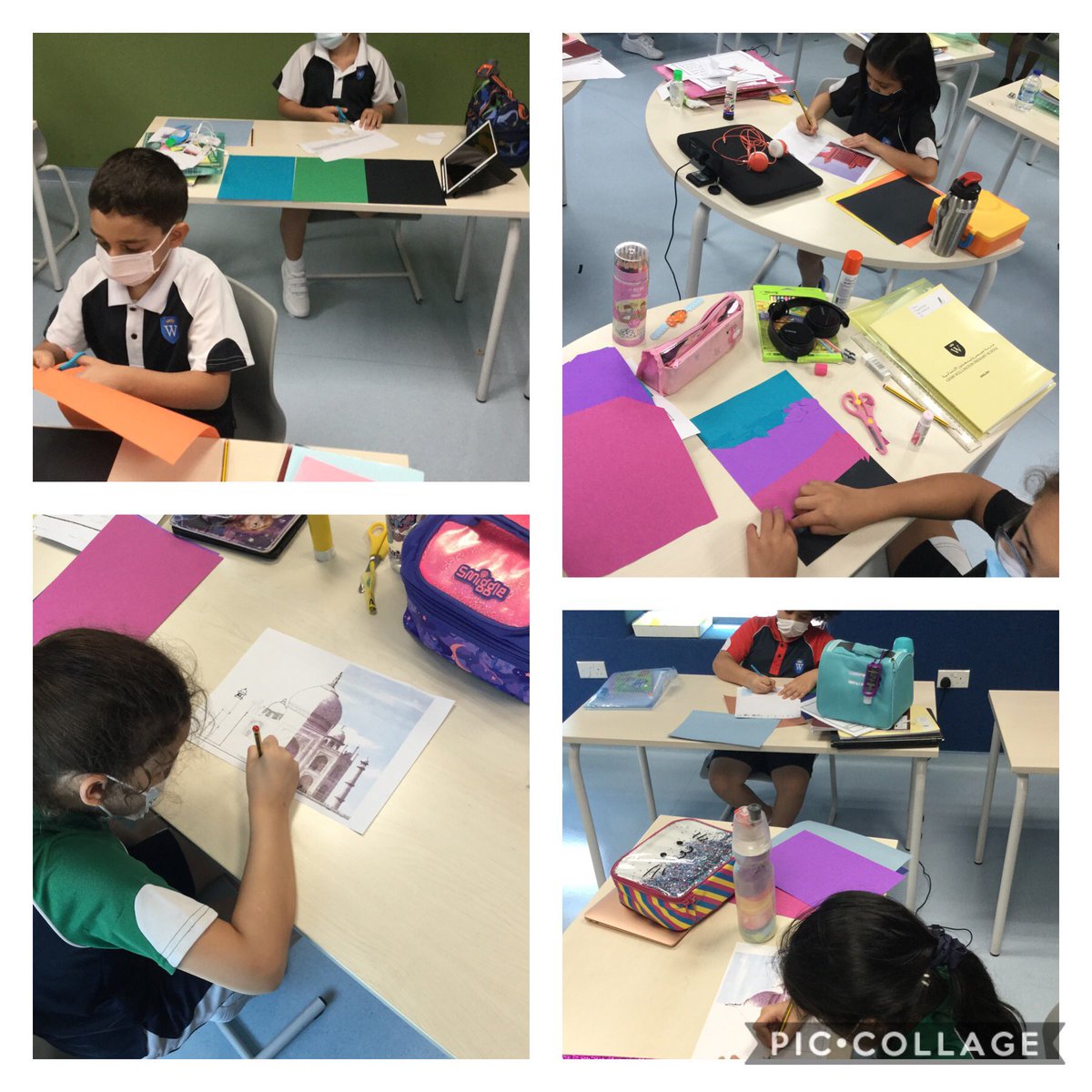 WPS_Year4's tweet image. Putting our knowledge of geographical human features into a creative format. Getting into our collaging like true artists. #WPSTalent #WPSCreativity