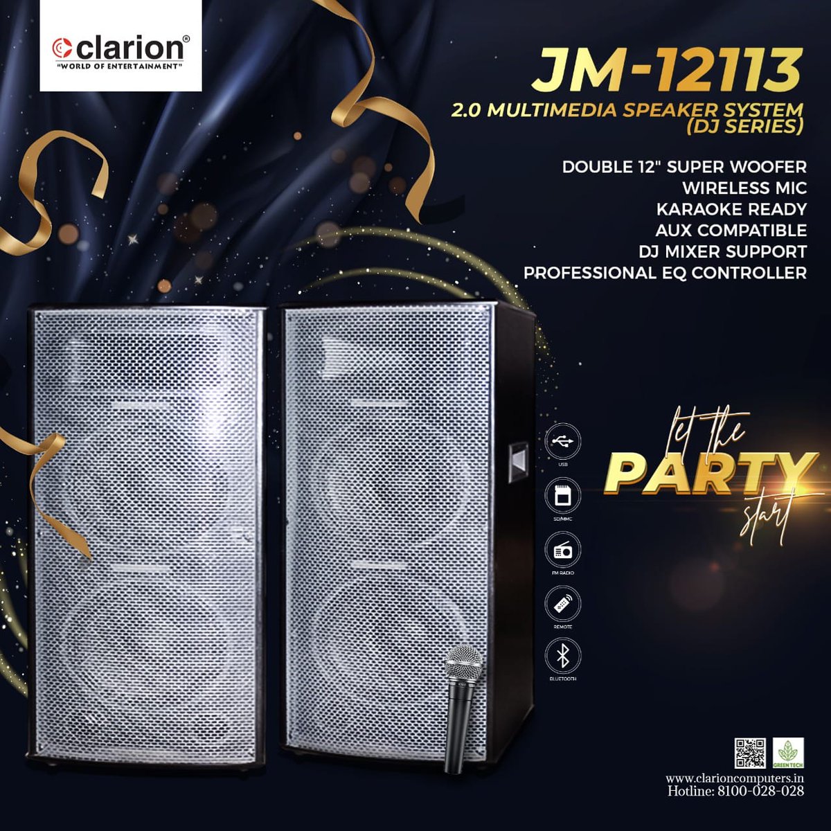 clarion party speakers