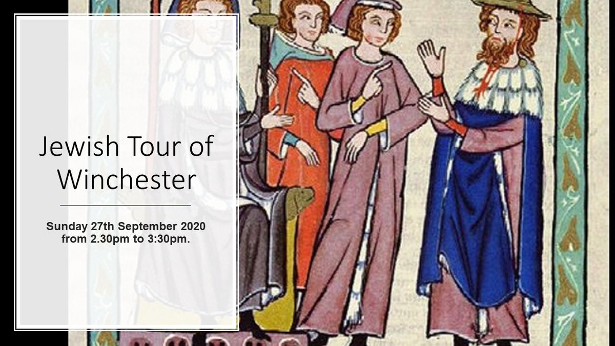 Join us on our virtual tour. We will be discussing the lives of two notable women: Chera the female moneylender and Licoricia the “most notable English Jewish woman of her time”. We look forward to sharing their fascinating  story with you.

visitwinchester.co.uk/event/virtual-…