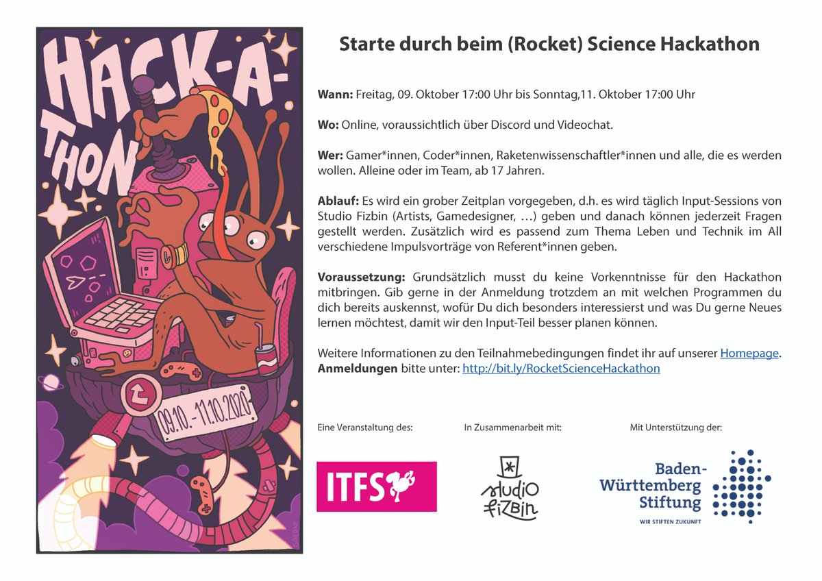 e_rigs's tweet photo. To all our german followers! 

A special Event is coming up and it seems pretty intresting to participate! :-D 

#gamedesign #indiedev #contest #hackathron #gamedev #itfs #studiofizbin #artists #art #game https://t.co/NpHbSio0vY