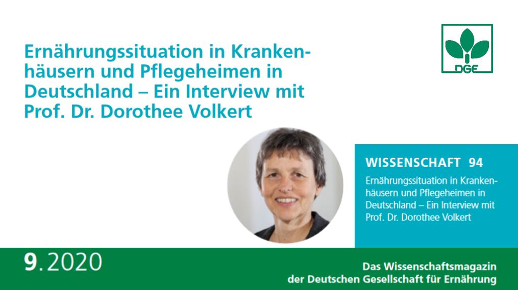 In der September-Ausgabe des #DGE_Wissenschaftsmagazin│s spricht Prof. Dr. Volkert im Interview über die #Ernährungssituation in Krankenhäusern und Pflegeheimen in Deutschland.
#DGE-Mitglieder erhalten das Supplement kostenfrei in der @EUmschau.
dge.de/fileadmin/publ…