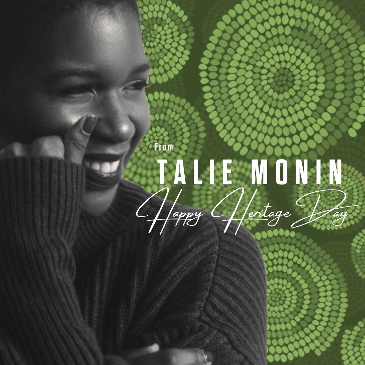 TalieMonin's tweet photo. My heritage is my rich language, the beat of the drum and clapping of hands and the dark chocolate hue of my skin. It is my praise names that tell the history of my clan. It is my innate rhythm and precise pitch. It’s where I speak from and where I sing from...My voice! 🎶💚 https://t.co/6cCCq5Va7L