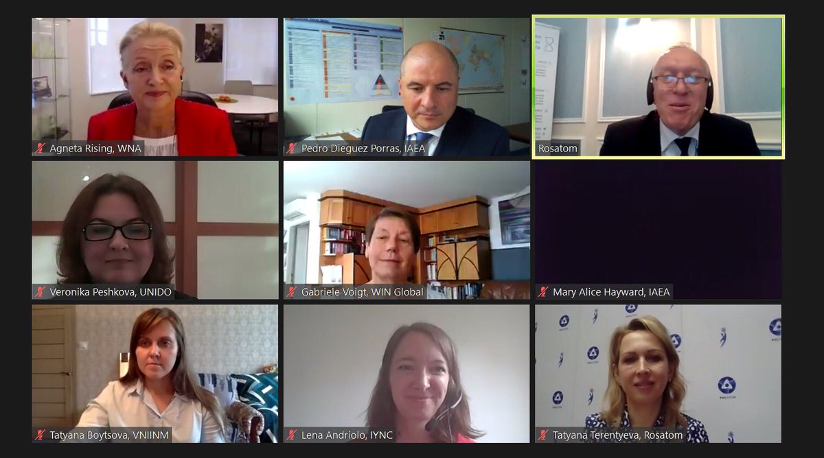 IYNC president, Lena Andriolo spoke about gender and inclusion in nuclear energy, in a virtual side event of the  <a href="/iaeaorg/">IAEA - International Atomic Energy Agency ⚛️</a> General Conference, organized by <a href="/RosatomGlobal/">Rosatom Global</a>. 
Honored to share a panel with great leaders of the industry, thank you for the invitation.
#IAEAGC