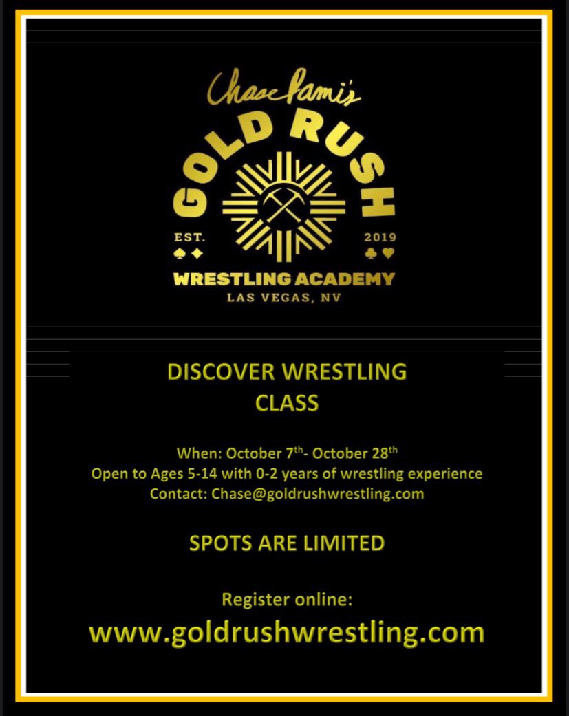 ChasePami's tweet photo. Still a few spots left in our discover wrestling class. Open to brand new wrestlers.  Sign up today https://t.co/riE4h5je79 https://t.co/yvbuNr72oX