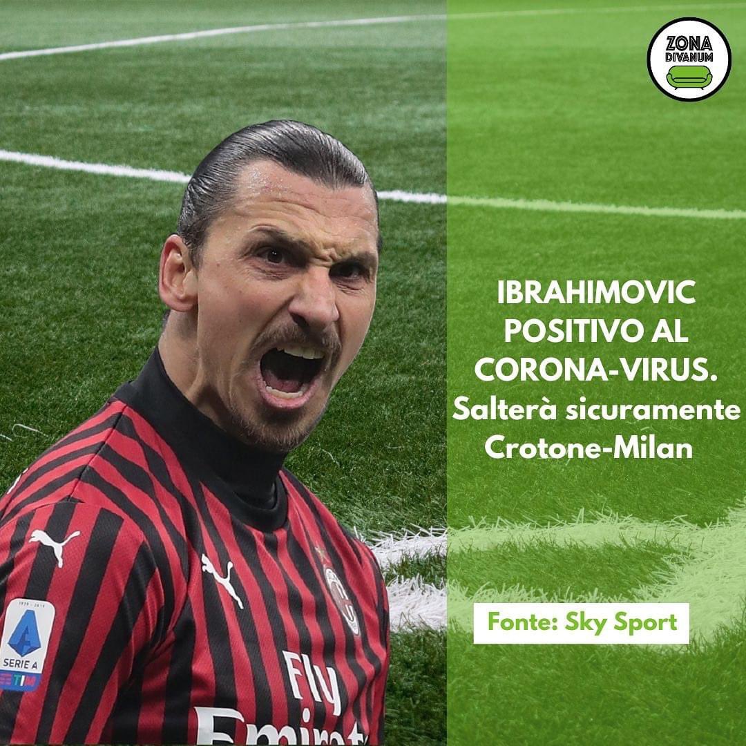 Zonadivanum's tweet photo. IBRAHIMOVIC POSITIVO AL CORONA-VIRUS ❗️❗️❗️

#ZonaDivanum #Ibrahimovic #milan #EuropaLeague #gianlucadimarzio https://t.co/vUAbOi9RGC