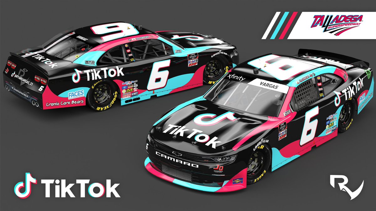 THE CAT IS OUT OF THE BAG!

I’m proud to announce my partnership with @tiktok_us as we will carry their colors on our #6 Camaro for the REST OF THE 2020 XFINITY SERIES SEASON!

Six Races, all at drastically different tracks. From Talladega to Phoenix, this will be BIG!

#TikT6k