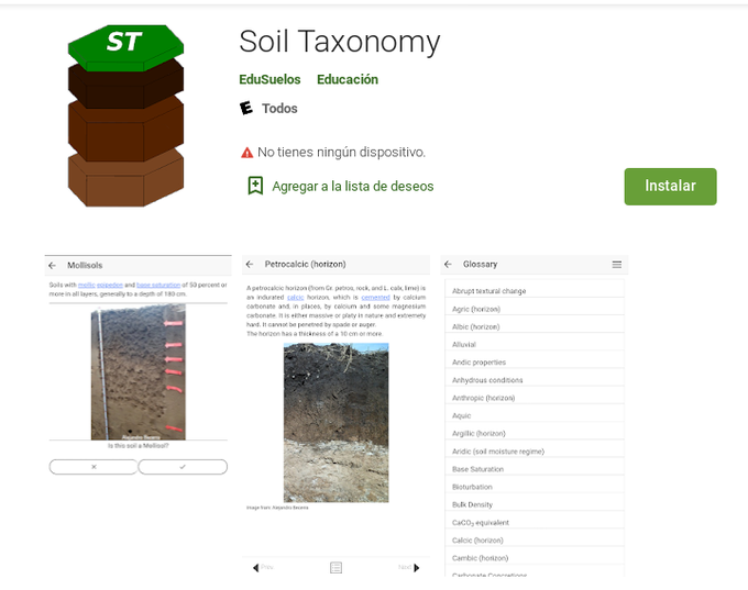 soils20's tweet photo. Soil Taxonomy app is in Google Play Store!
(iOS version soon)
#21WCSS abstract: https://t.co/diGTXkpBKy
ideas, suggestions, pictures, etc. are welcome! https://t.co/jG1FJv3Ic4