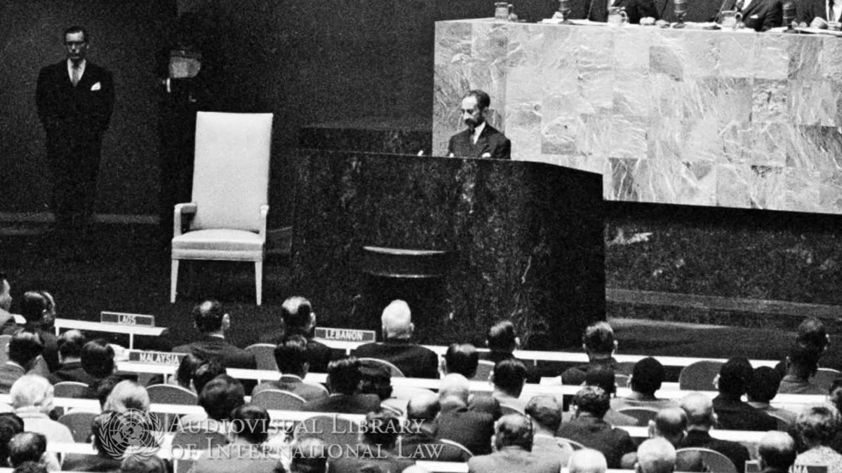 Best #UNGA speech ever? ● Emperor Haile Selassie of Ethiopia’s (1963), set to music by @bobmarley; “until the philosophy which holds one race superior and another inferior is finally and permanently discredited and abandoned… the #African continent will not know peace.” https://t.co/MpFyArjLHC