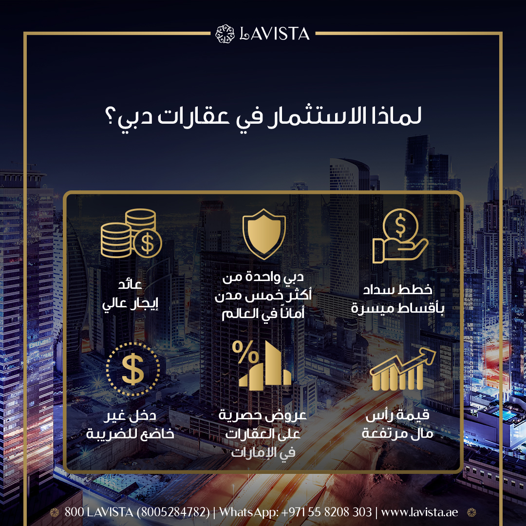 lavistaUAE's tweet photo. لماذا يجب الاستثمار في دبي؟
- عوائد مرتفعة من الاستثمار بسبب زيادة الطلب على الإيجار!
- خطط سداد مرنة
- دبي واحدة من أكثر خمس مدن أمانا في العالم
- قيمة رأس مال مرتفعة
- عروض حصرية على العقارات في الإمارات
- دخل غير خاضع للضريبة
 
#Lavista #Emaar #EmaarDubai #realestates https://t.co/QrSBry2TO5