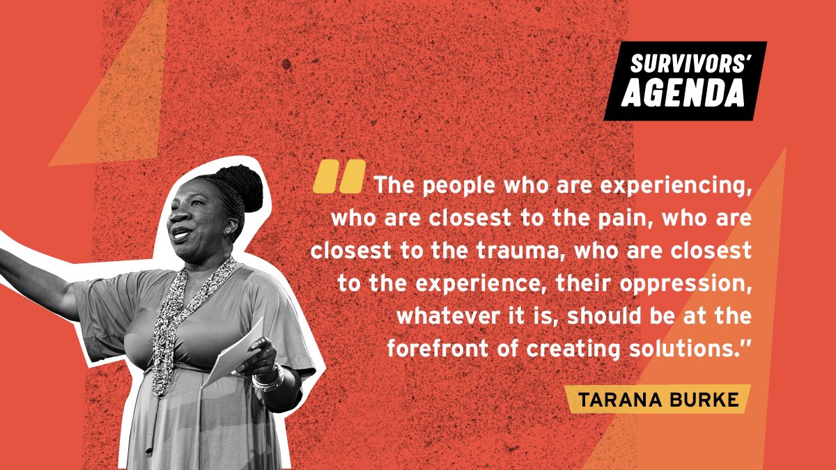 We support the #SurvivorsAgenda - which will unveil a bold platform to ignite millions across the country to end sexual violence. Join us on Sept. 24-26 to learn more about the agenda and how you can take action. Survivorsagenda.org