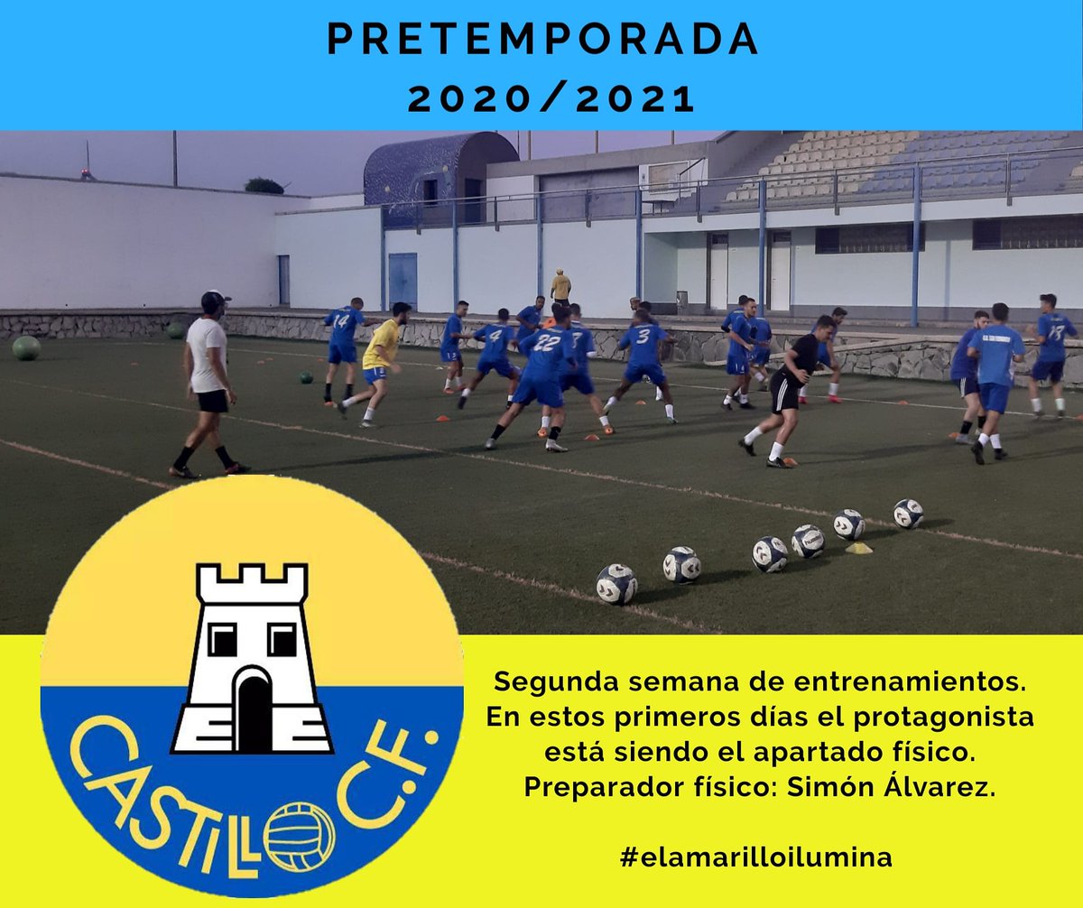 CastilloCFofic's tweet photo. Nuestro Regional a tope‼💪
⚽️ Segunda semana de entrenamientos y el Viernes primer amistoso💥
#elamarilloilumina 💛💛
#castillocf
#70aniversario
#hummel https://t.co/2giAHXV7lu