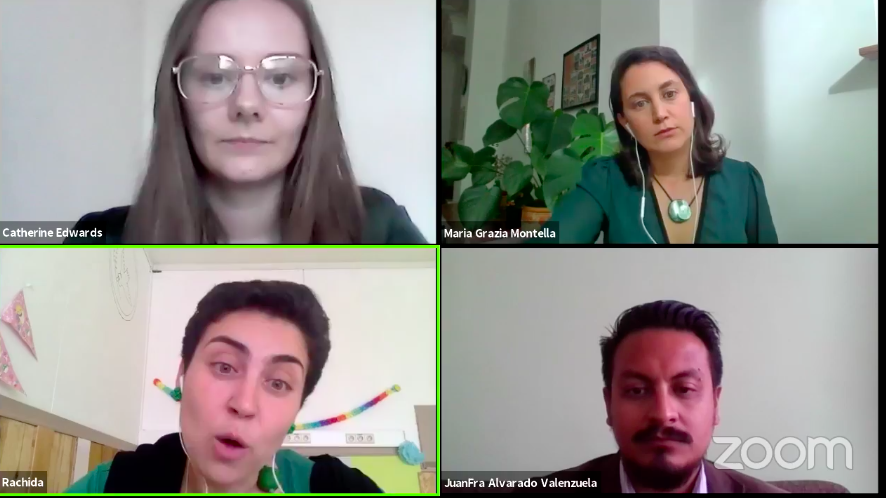 EMEN_Project's tweet photo. "Narratives on Migrant Entrepreneurship" with: 
- Maria Grazia Montella, @UNITEE_Europe 
- Catherine Edwards, @TheLocalEurope 
- Rachida Bouganzir, founder of Baby Café Haricot Magique
- Juan Francisco Alvarado Valenzuela, Amsterdam University of Applied Sciences https://t.co/7aUPZQREK1