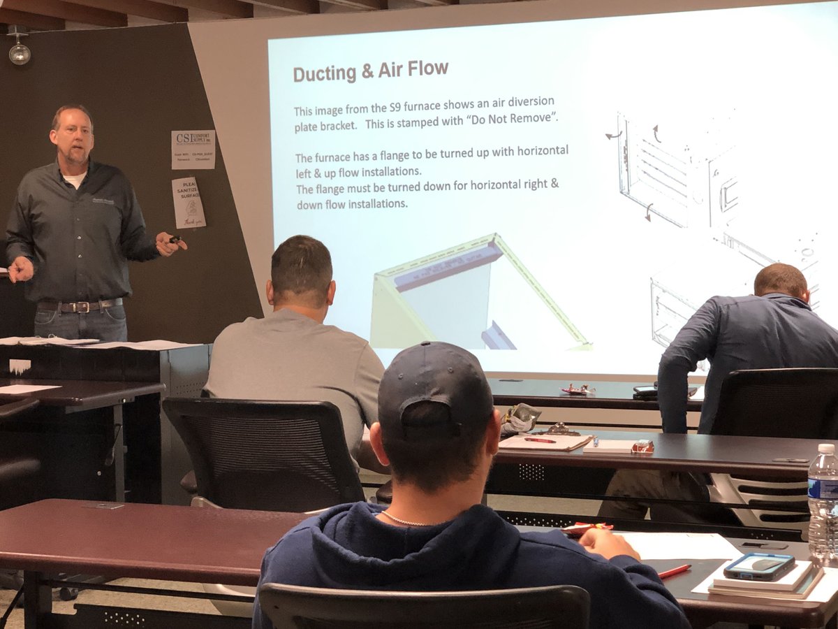 CSIUniversity's tweet photo. We had a great training yesterday going over the @AS_HVAC  S-Series Furnace. Big shout outs to @ClimatechInc and many others for coming out, see you next time! https://t.co/24247vDKda