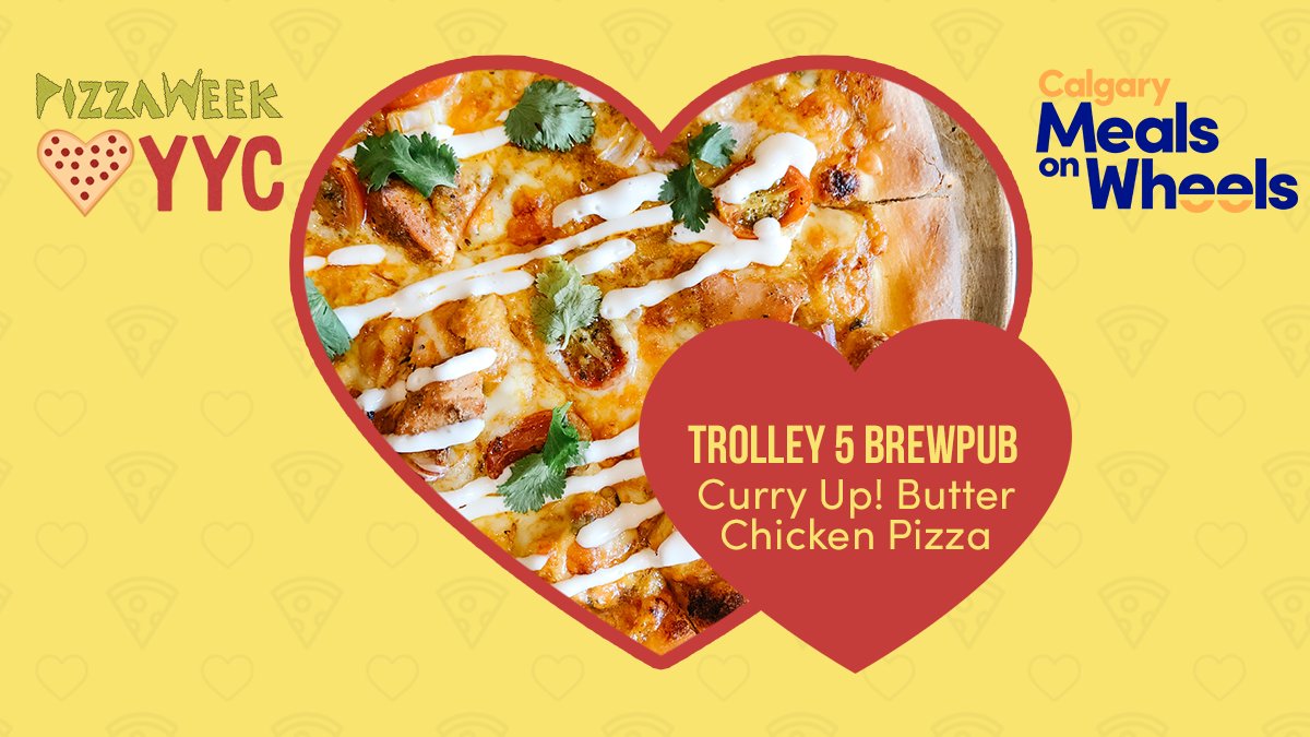 Looking for something different and delicious for dinner tonight?! How about head to Trolley 5 Brewpub for their Curry Up! Butter Chicken Pizza!

#YYCPizzaWeek2020
#YYCsbestpizzas #YYC #YYCSupportlocal #YYCPizza
#YYCsmallbusiness