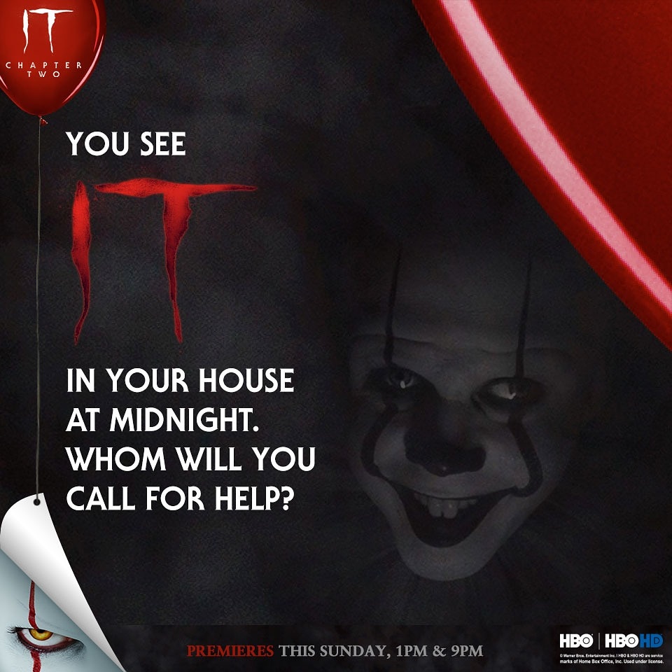 HBOINDIA's tweet photo. Something tells us that calling the cops won't help πΆ
#ITisBack #MegaPremier #Horror #Fear #Pennywise #HomeOfHorrors #HBOIndia https://t.co/jyIymTniex