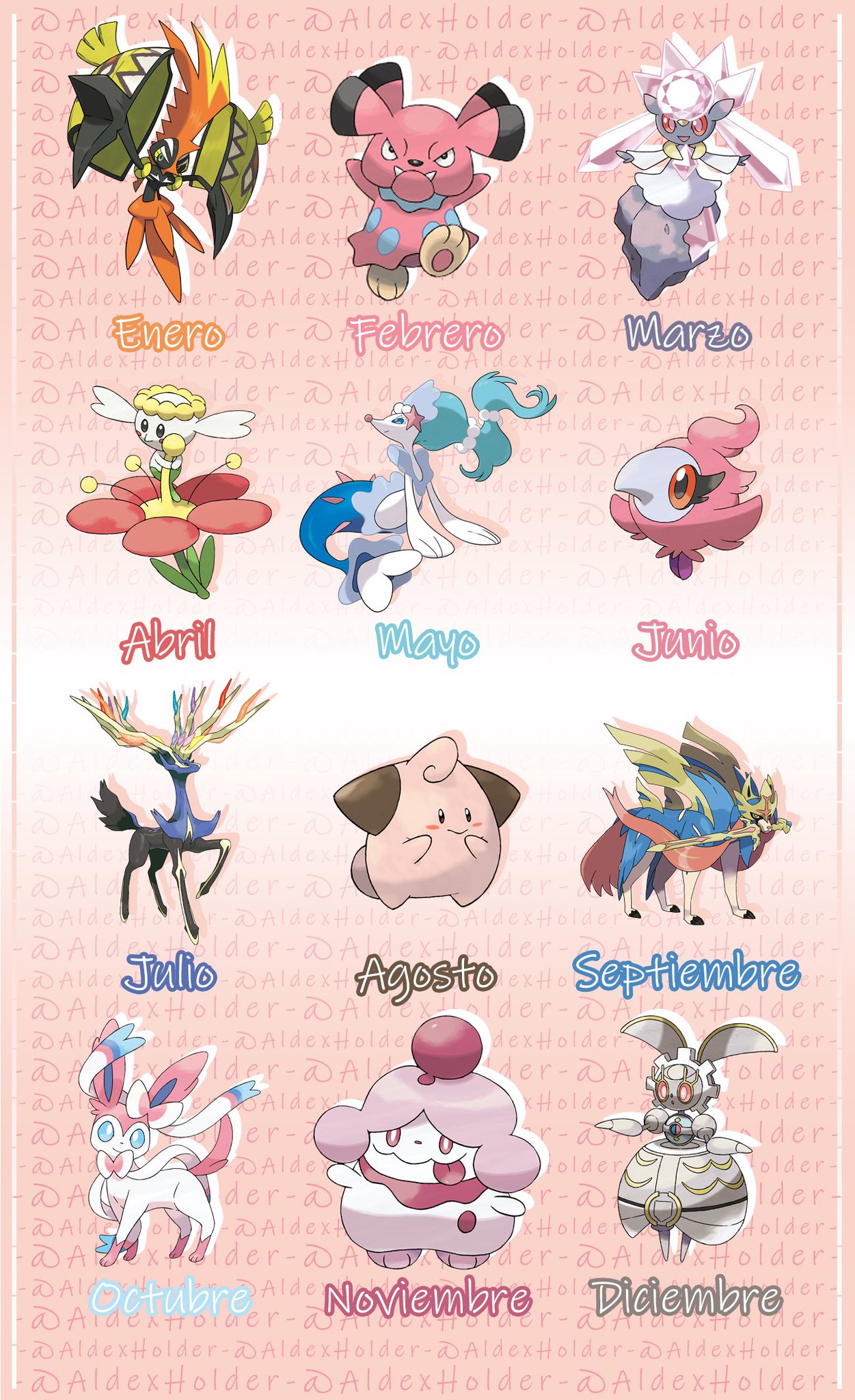 Diamond 💎 on X: ¿Qué Pokémon tipo planta serías? Según el mes en el que  naciste. 🌱  / X