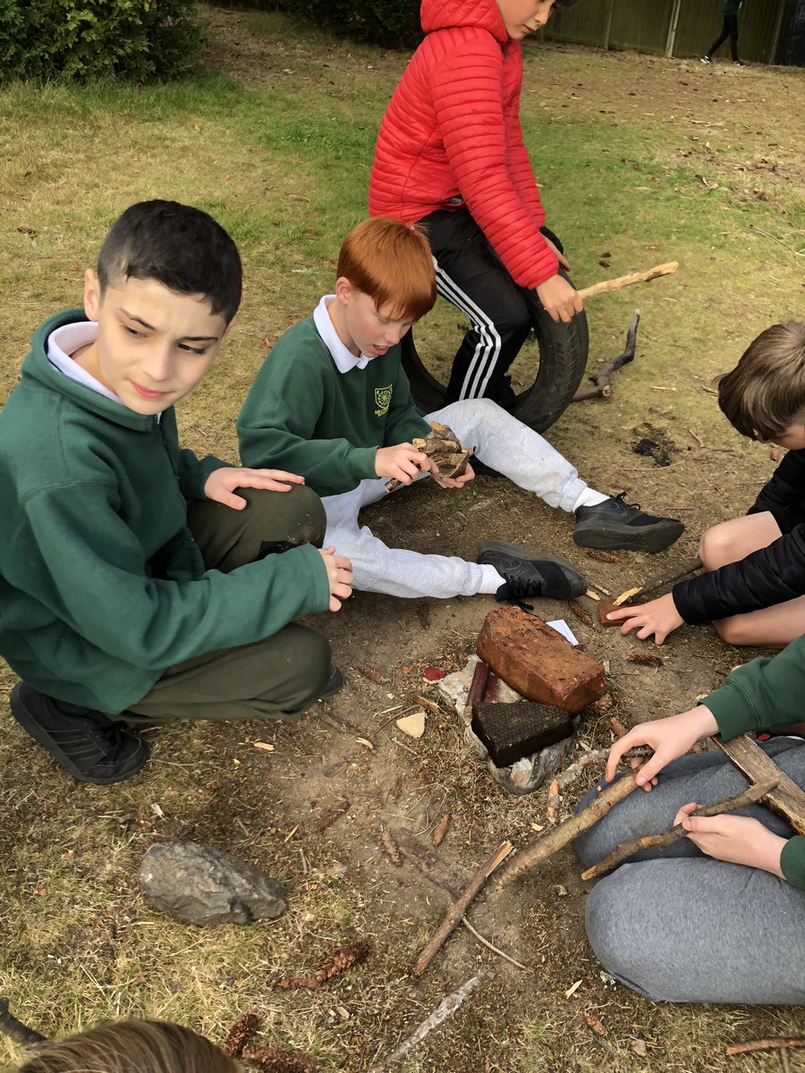 milltimbersch's tweet photo. P7 enjoy improvising at rainbow time! This group have made a workshop where they are ‘making’ tools to sell at a market! #rainbowtime #outdoorfun https://t.co/y1mI4969CA