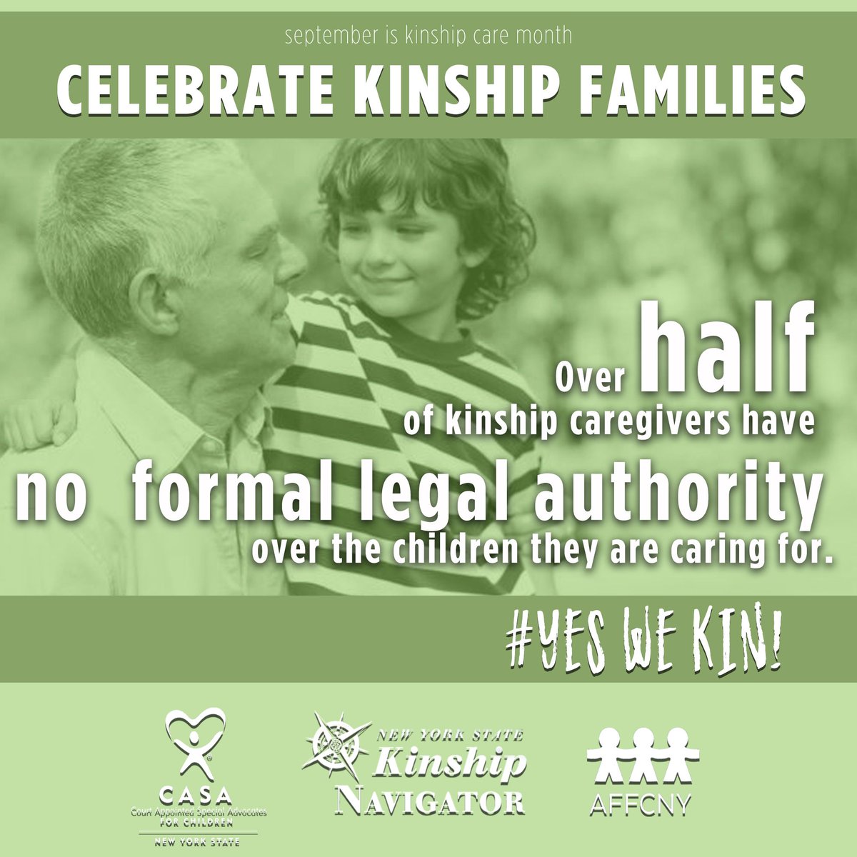 AFFCNY's tweet photo. CELEBRATE KINSHIP FAMILIES! Over half of kinship caregivers have no formal authority over the children they are caring for. #YesWeKin https://t.co/5N2UGONHf0