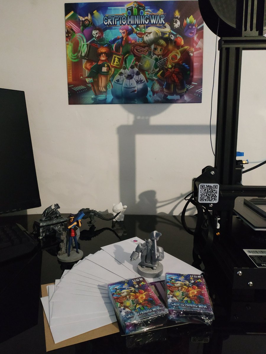 CMG_network's tweet photo. Just packing the collectible cards of the #CryptoMiningWar board game to send to Elite 5 Members from Patreon! Will be sent tomorrow! 😉 #CMW #TCG https://t.co/o6RDkD9wkn
