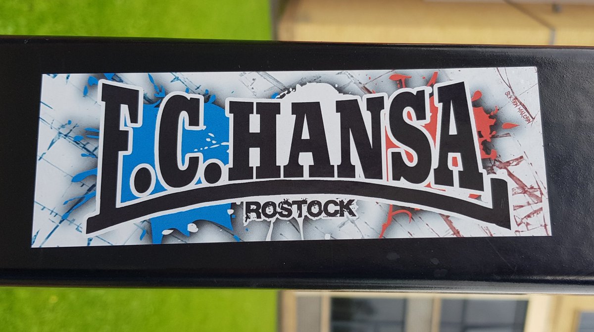 F.C. Hansa Rostock sticker on Scotswood Road next to Jurys Inn. German clubs well represented on the streets of Newcastle 