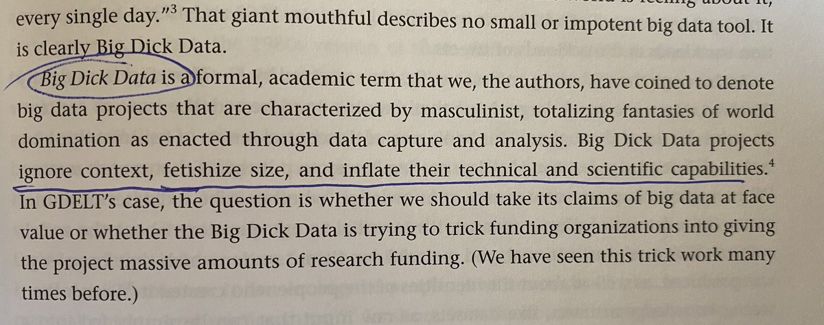 mf_viz's tweet photo. When I read this paragraph, I knew I had to assign https://t.co/9tbQEDZydo to my 200+ @UW_iSchool #DataScience students. The academic terminology so brilliantly captures a real world concept. Thanks for making me think and laugh, @kanarinka @laurenfklein! #bigDickData https://t.co/3W9NuVwVef
