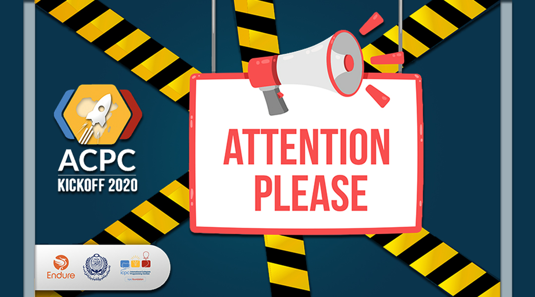 ACPCNews's tweet photo. ⚠️7 Steps to complete your registration for #ACPC2020_Kickoff!⚠️
Make sure you read them carefully on our Facebook page: https://t.co/9PnkjnVZjs
#ACPC2020
#Think_Create_Solve
#ACPC_Kickoff
#Challenge_your_mind
#Go_Coders https://t.co/tUHcjy4u9g