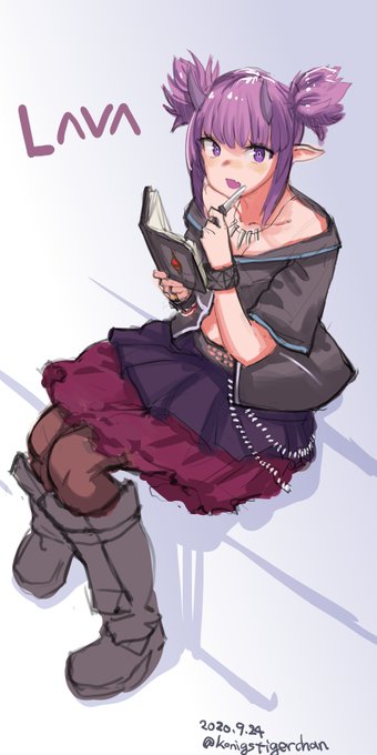 ラヴァちゃん (+10min)
 #アークナイツ版深夜の真剣お絵かき60分一本勝負 