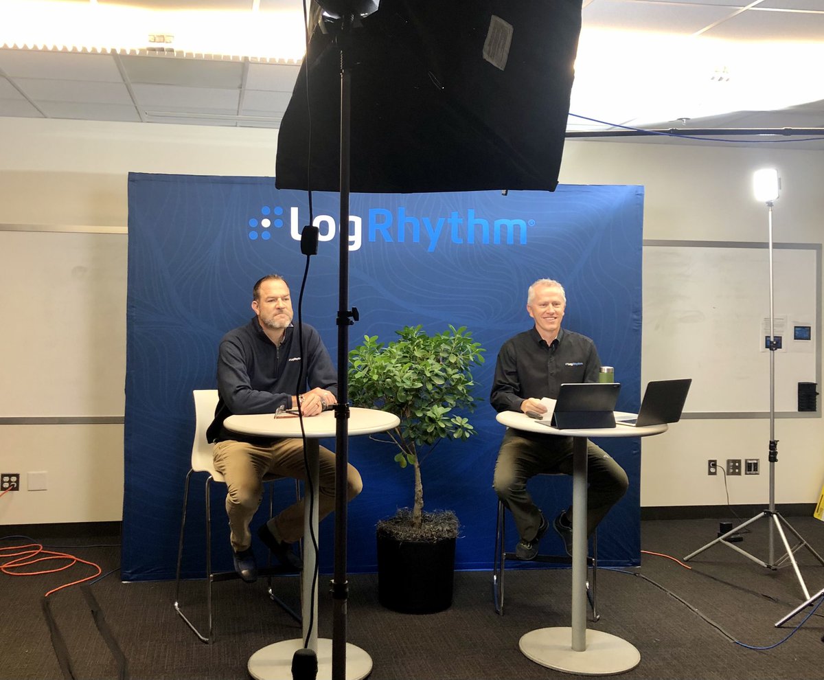 cindy_zhou's tweet photo. Last day of @LogRhythm #RhythmWorld and our renowned Capture the Flag competition #LogWars is about to start! Here’s a look #BehindtheScenes with #CRO Mitch Rowe and Arthur Velasquez hosting socially distanced with the #Fern 🤣. #RW20 #cybersecurity #security https://t.co/bJFdhUi1mS