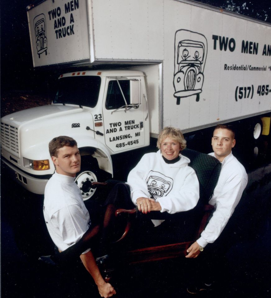 TwoMenOKC's tweet photo. #ThrowbackThursday As the founder of a moving company, this was just another day in the office! #MaryEllenSheets #MoversWhoCare https://t.co/XxzeWYE1Yh